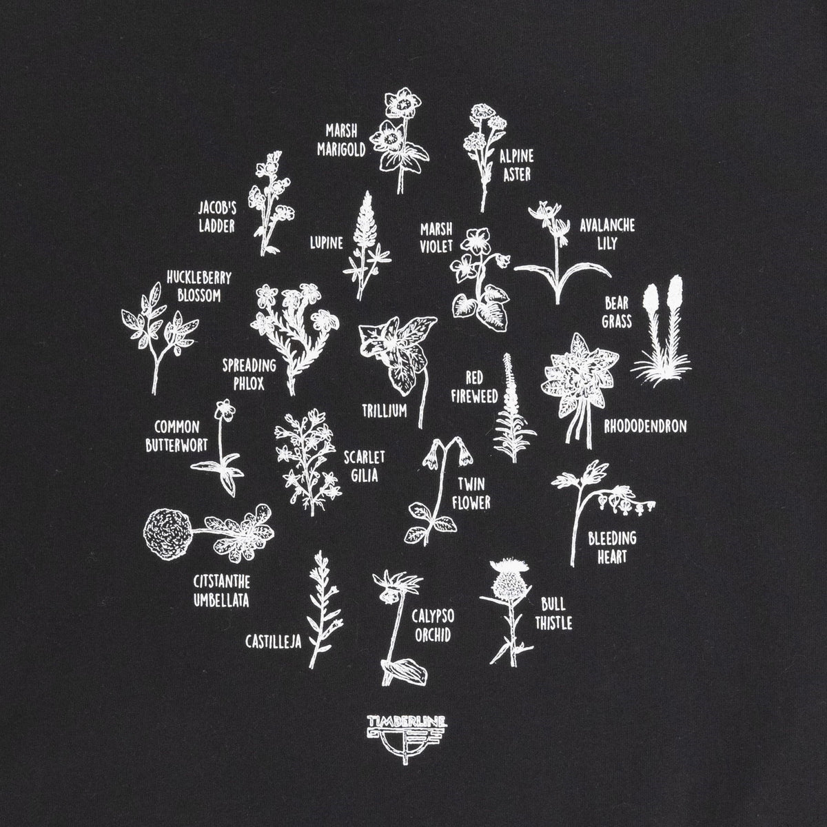 Northwest Flowers Women's Cut T-Shirt - Black